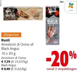 Colruyt Rusti Arrosticini di Ovino of Black Angus 10 x 30g aanbieding