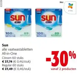Colruyt Sun alle vaatwastabletten All-in-One aanbieding