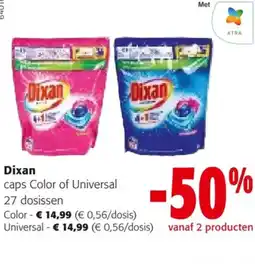Colruyt Dixan Caps Color of Universal 27 dosissen aanbieding