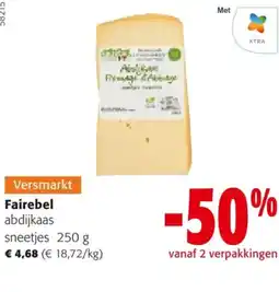 Colruyt Fairebel abdijkaas sneetjes 250 g aanbieding