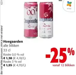 Colruyt Hoegaarden alle blikken 33 cl aanbieding