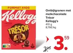Carrefour Ontbijtgranen met melkchocolade Trésor Kellogg’s aanbieding