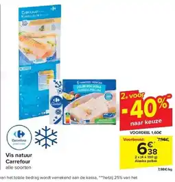 Carrefour Vis natuur aanbieding