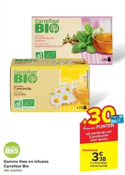Carrefour Gamma thee en infusies aanbieding