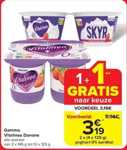 Carrefour Gamma Vitalinea Danone aanbieding