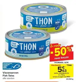 Carrefour Visconserven Fish Tales aanbieding