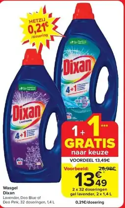 Carrefour Wasgel Dixan aanbieding