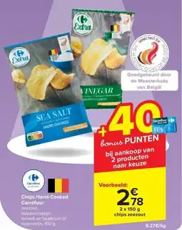 Carrefour Chips Hand-Cooked aanbieding
