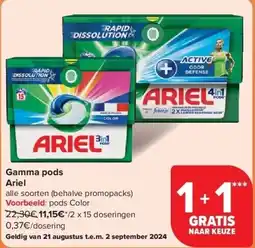 Carrefour Gamma pods Ariel aanbieding