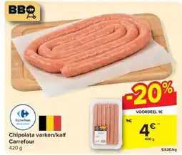 Carrefour Chipolata varken/kalf Carrefour aanbieding
