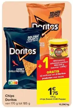 Carrefour Chips Doritos aanbieding