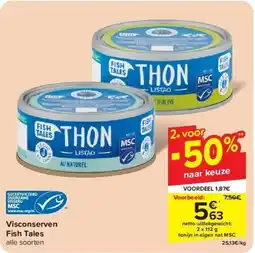 Carrefour Visconserven Fish Tales aanbieding