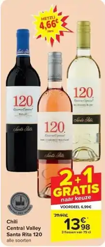 Carrefour Chili Central Valley Santa Rita 120 aanbieding
