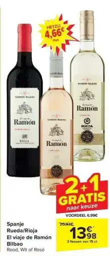 Carrefour Spanje Rueda/Rioja El viaje de Ramón Bilbao aanbieding