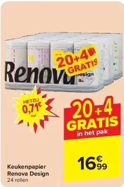 Carrefour Keukenpapier Renova Design aanbieding