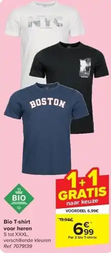 Carrefour Bio T-shirt voor heren aanbieding