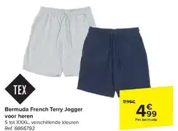 Carrefour Bermuda French Terry Jogger voor heren aanbieding