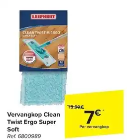 Carrefour Vervangkop Clean Twist Ergo Super Soft aanbieding