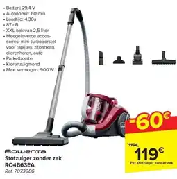 Carrefour Stofzuiger zonder zak RO4B63EA aanbieding
