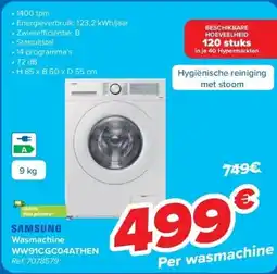 Carrefour Samsung Wasmachine WW91CGC04ATHEN aanbieding