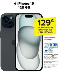 Carrefour iPhone 15 128 GB aanbieding
