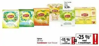 Colruyt Lipton green tea with matcha aanbieding