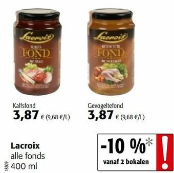 Colruyt Lacroix alle fonds aanbieding