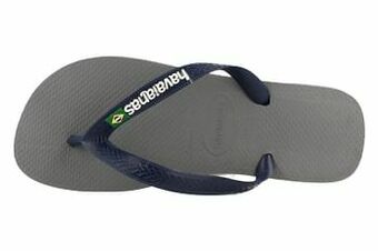 Berca Shoes Havaianas Teenslipper Heren Brazil Logo Steel Grey - Blauw aanbieding
