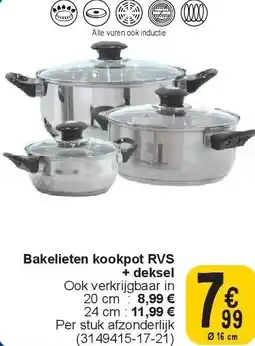 Cora Bakelieten kookpot RVS + deksel aanbieding