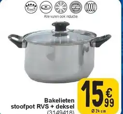 Cora Bakelieten stoofpot RVS + deksel aanbieding