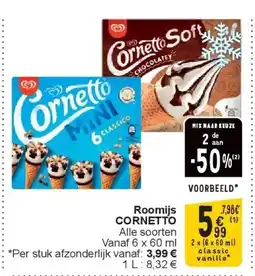 Cora Roomijs CORNETTO aanbieding