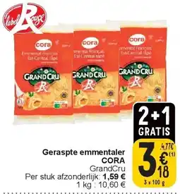Cora Geraspte emmentaler CORA aanbieding