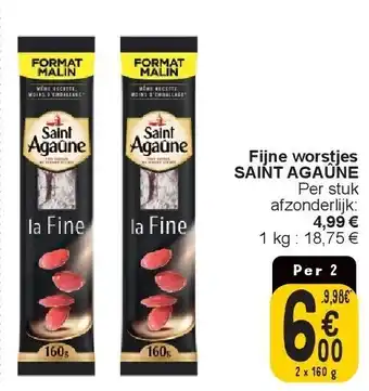 Cora Fijne worstjes SAINT AGAÛNE aanbieding