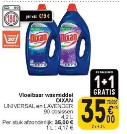 Cora Vloeibaar wasmiddel DIXAN aanbieding