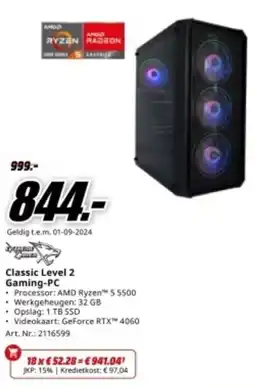 MediaMarkt Classic Level 2 Gaming-PC aanbieding