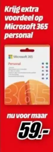 MediaMarkt Microsoft 365 personal aanbieding