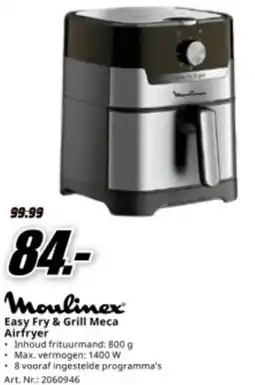 MediaMarkt Moulinex Easy Fry & Grill Meca Airfryer aanbieding