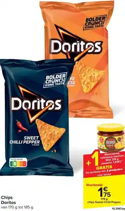Carrefour Market Chips Doritos 170g aanbieding