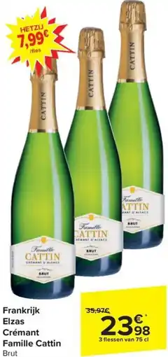Elzas Crémant Famille Cattin 3 x 75 cl