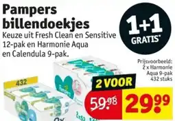 Kruidvat Pampers billendoekjes aanbieding