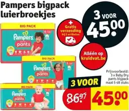 Kruidvat Pampers bigpack luierbroekjes aanbieding