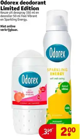 Kruidvat Odorex deodorant Limited Edition aanbieding