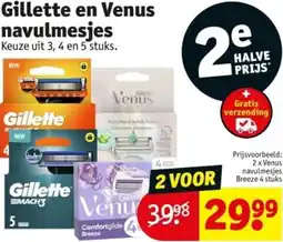 Kruidvat Gillette en Venus navulmesjes aanbieding