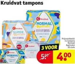Kruidvat tampons aanbieding