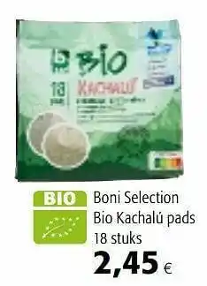 Colruyt Boni selection bio kachalú pads aanbieding