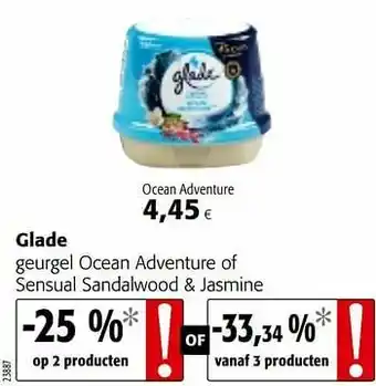 Colruyt Glade geurgel ocean adventure of sensual sandalwood + jasmine aanbieding