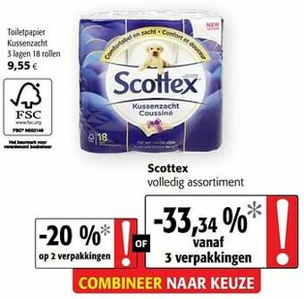 Colruyt Scottex volledig assortiment aanbieding