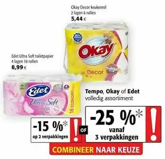 Colruyt Edet ultra soft toiletpapier aanbieding