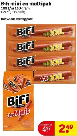 Kruidvat Bifi mini en multipak aanbieding