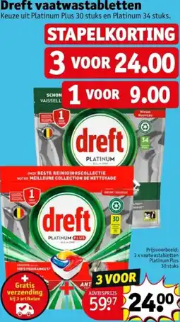 Kruidvat Dreft vaatwastabletten aanbieding